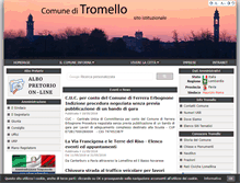 Tablet Screenshot of comune.tromello.pv.it